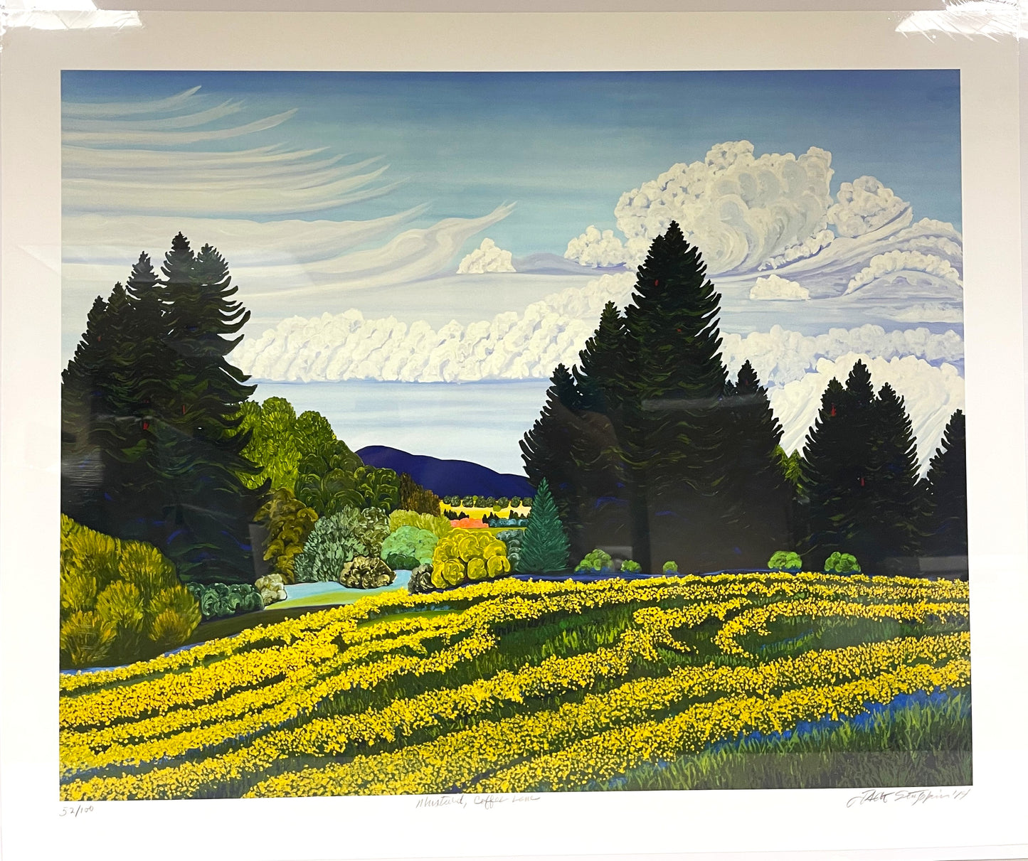 Lithograph- Mustard, Coffee Lane