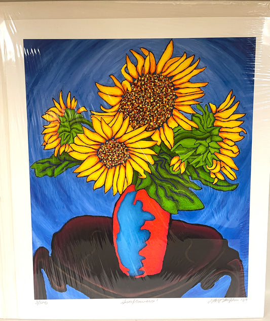 Lithograph- Sunflowers